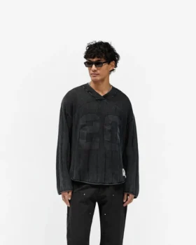 Knitted Varsity Long Sleeve Jersey
